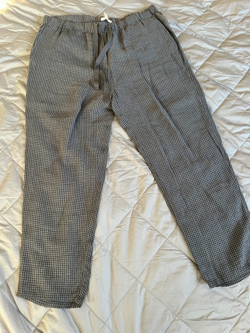 Eileen Fisher Women’s Grey Linen 100% Organic Linen Pants